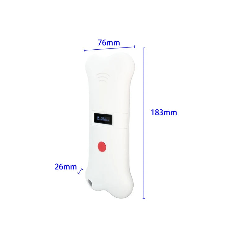 Pet Microchip Scanner - Handheld 134.2kHz FDX-B RFID Reader