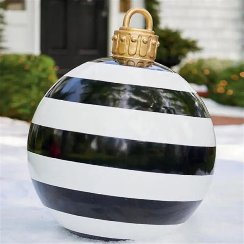 60cm Giant Outdoor Christmas Inflatable Ball - PVC Ornament