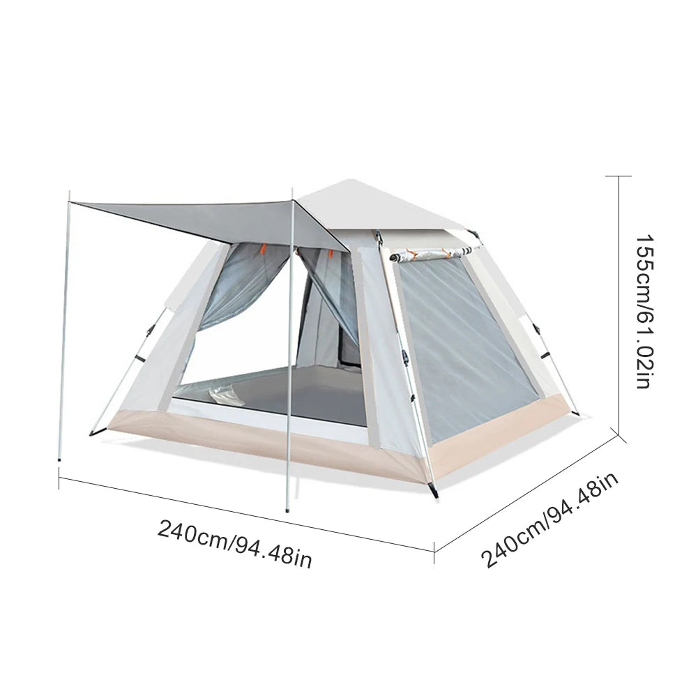 Automatic Pop-Up Camping Tent | Instant Sun Canopy & Rainproof Shelter