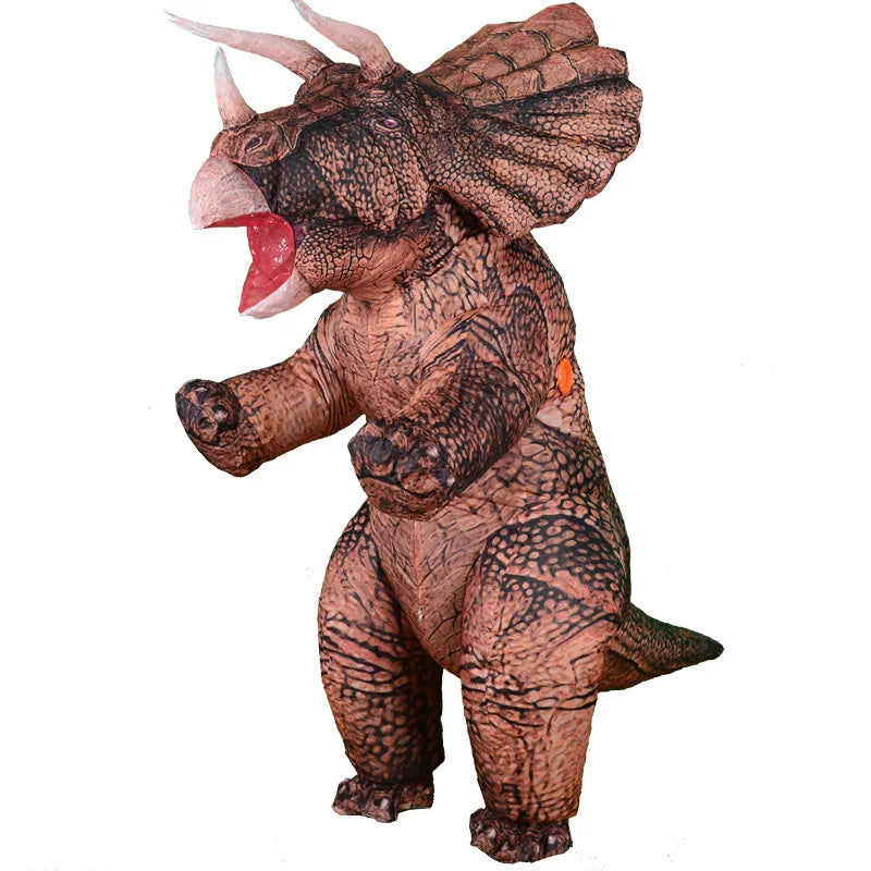 Funny Blow Up Triceratops Inflatable Dinosaur Costume - Adult Outfit