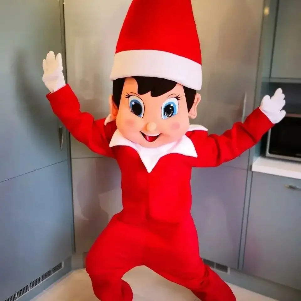 Naughty Elf Adult Mascot Costume - Funny Cartoon Fancy Dress