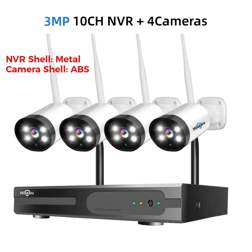 5MP WiFi CCTV Camera Security System - 10CH NVR Recorder, New