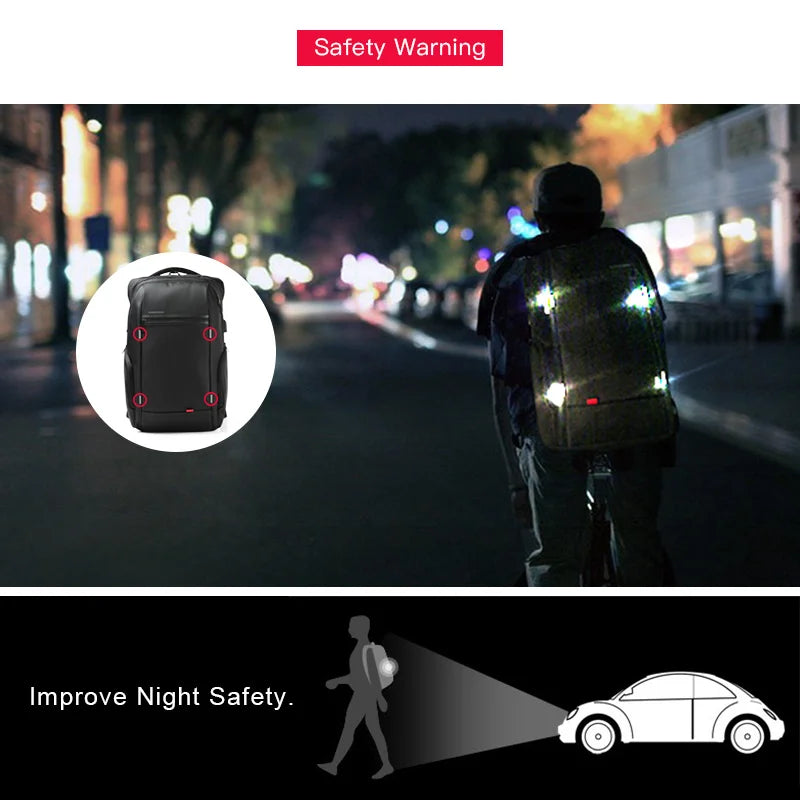 17.3" Anti-Theft Laptop Backpack - Waterproof USB Business Bag
