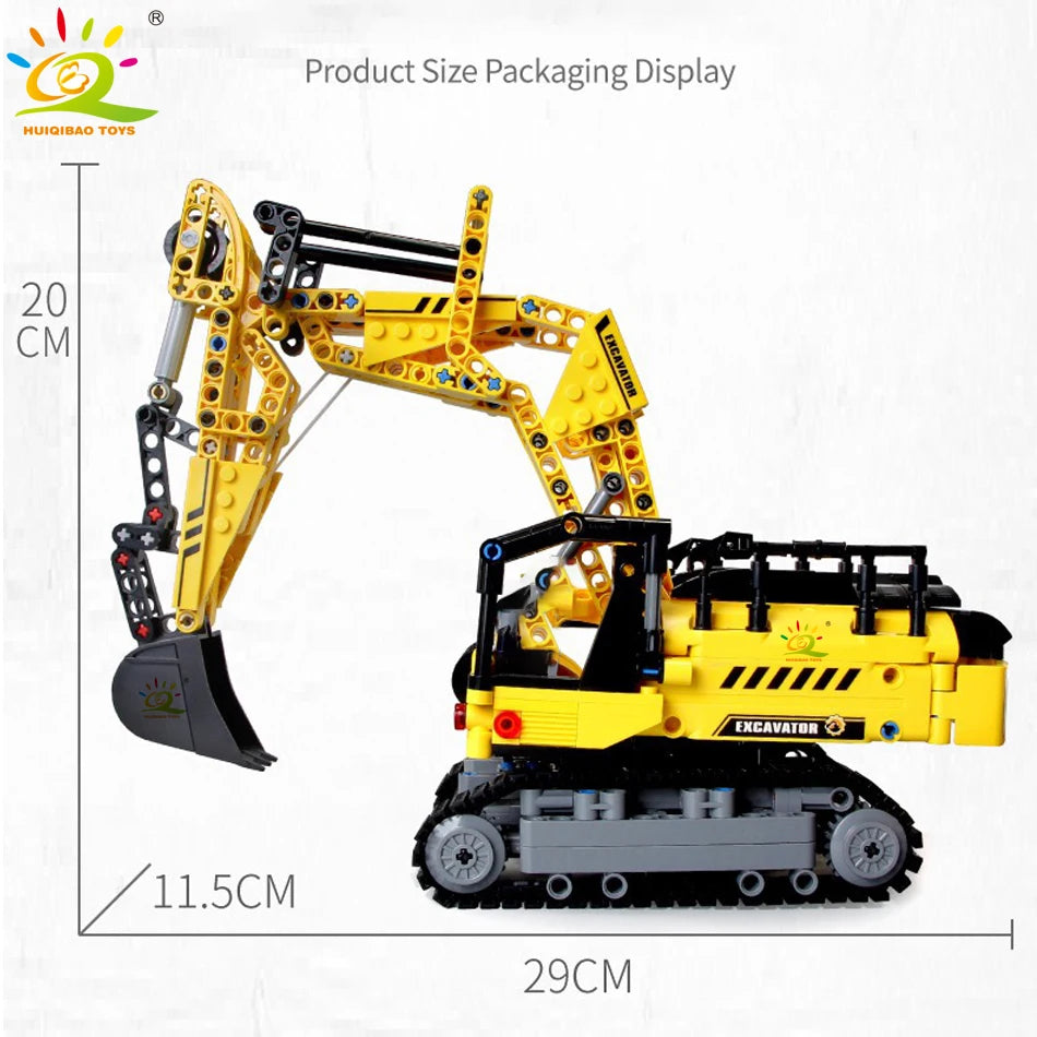 Engineering Excavator Truck Building Blocks | 841PCS MOC Vehicle Set