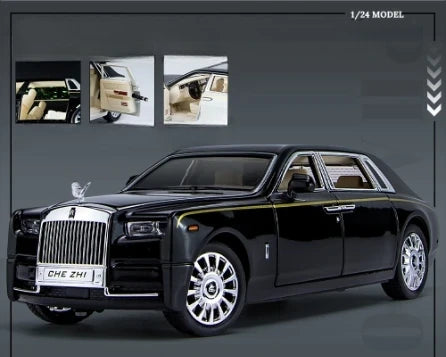 1:24 Alloy Diecast Luxury Model Car - Sound, Light & Pull-Back