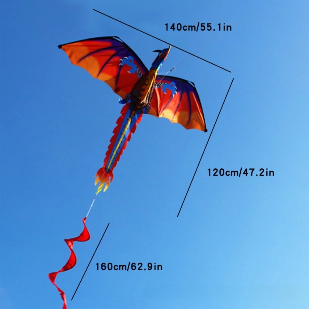 3D Dragon Kite Pterosaur | 100m Line Lifelike Kids Outdoor Beach Toy