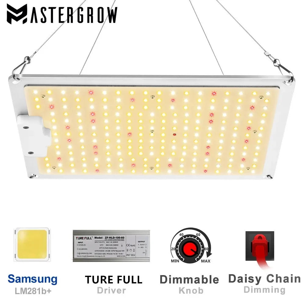 Buy QBC 1000W LED Grow Light - Samsung LM281B Dimmable Full Spec with ...
