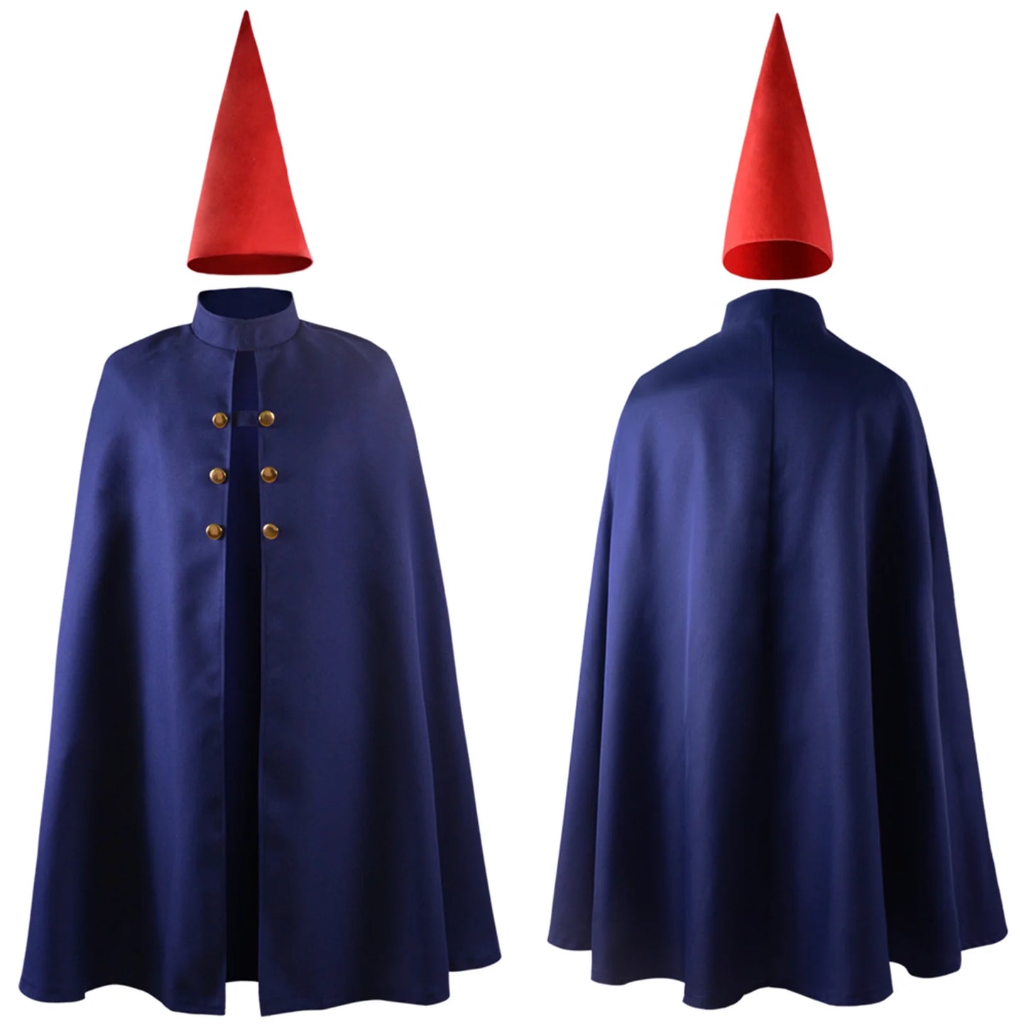 Anime Garden Cape Costume | Wirt Cosplay Cloak with Pointed Red Hat