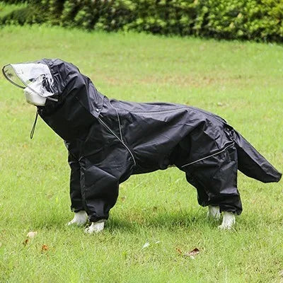 Dog Raincoat | Full Body Waterproof Large Dog Hooded Rain Gear Jacket