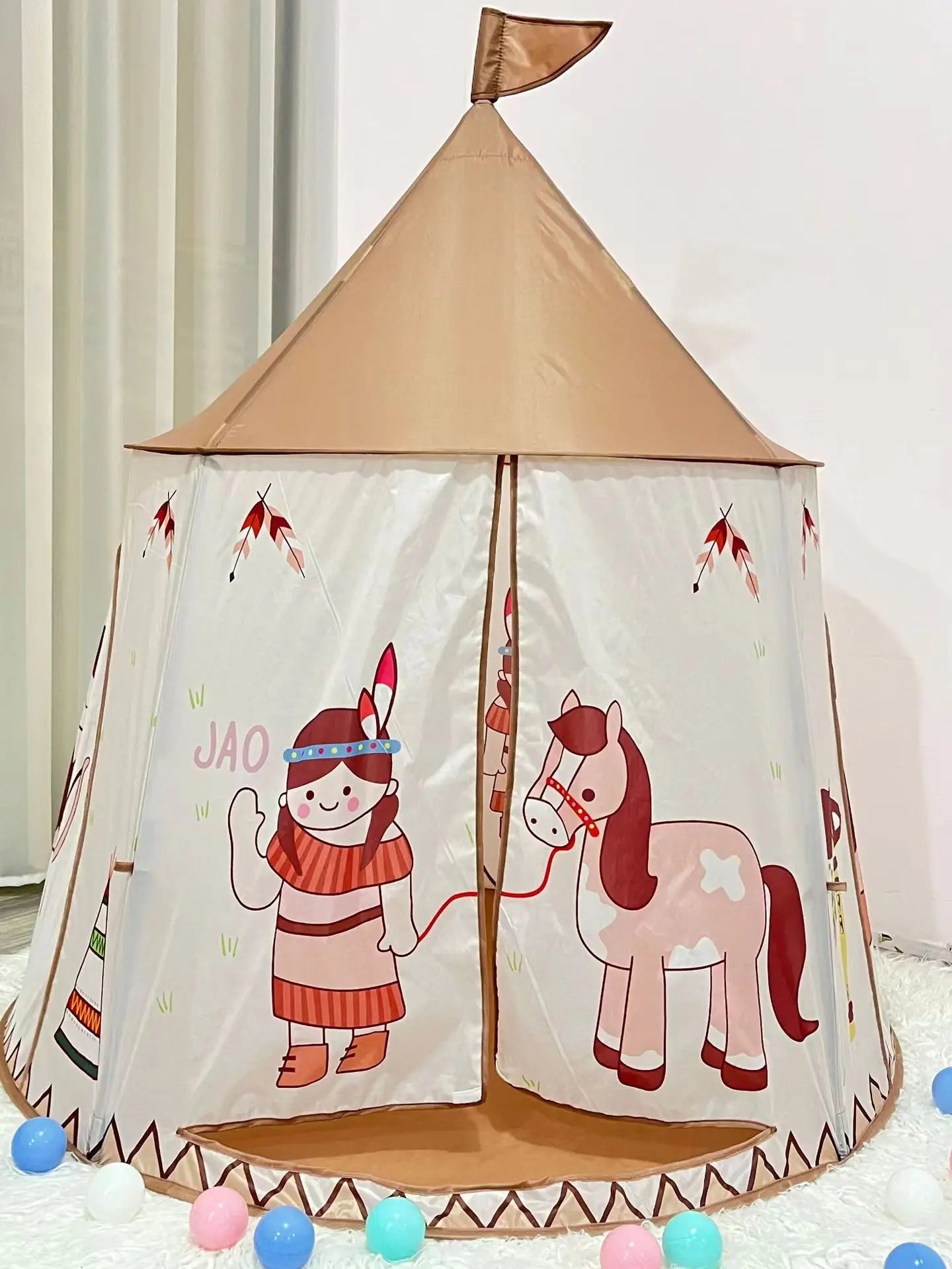 Kids Play House Tent | Foldable Indoor & Outdoor Hexagonal Game Castle
