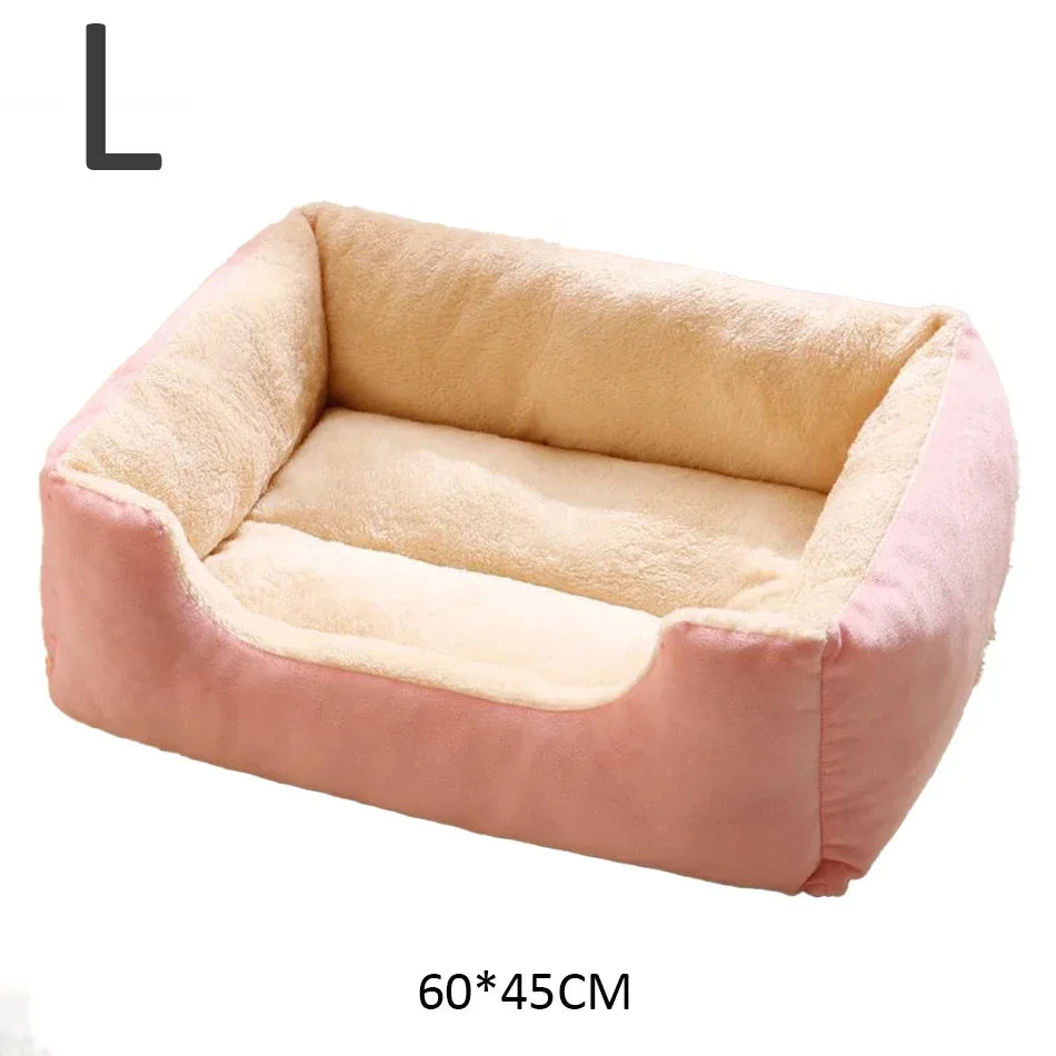 Bed for Cats | Soft Plush Pet Cushion Kitten House Basket Supply Set