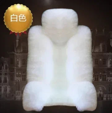 Winter Wool Car Seat Cover - Luxury Shearling Front Cushion