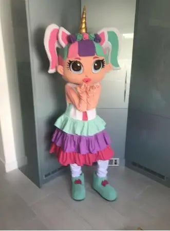 Unicorn Doll Mascot Costume - Adult Full Body Character Suit