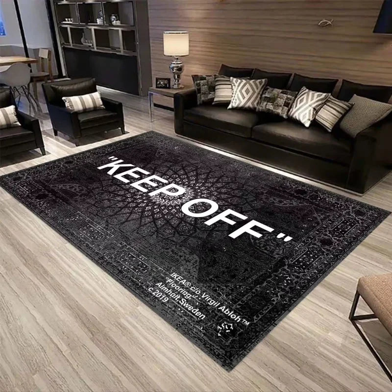 "Shoes Off" Hypebeast Rug | Streetwear Inspired Washable Sneaker Mat