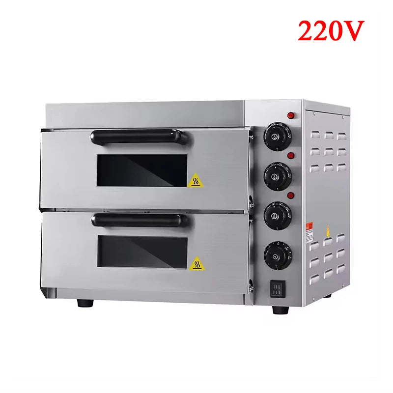 Double Layer Electric Pizza Oven - Stainless Steel 220-240V