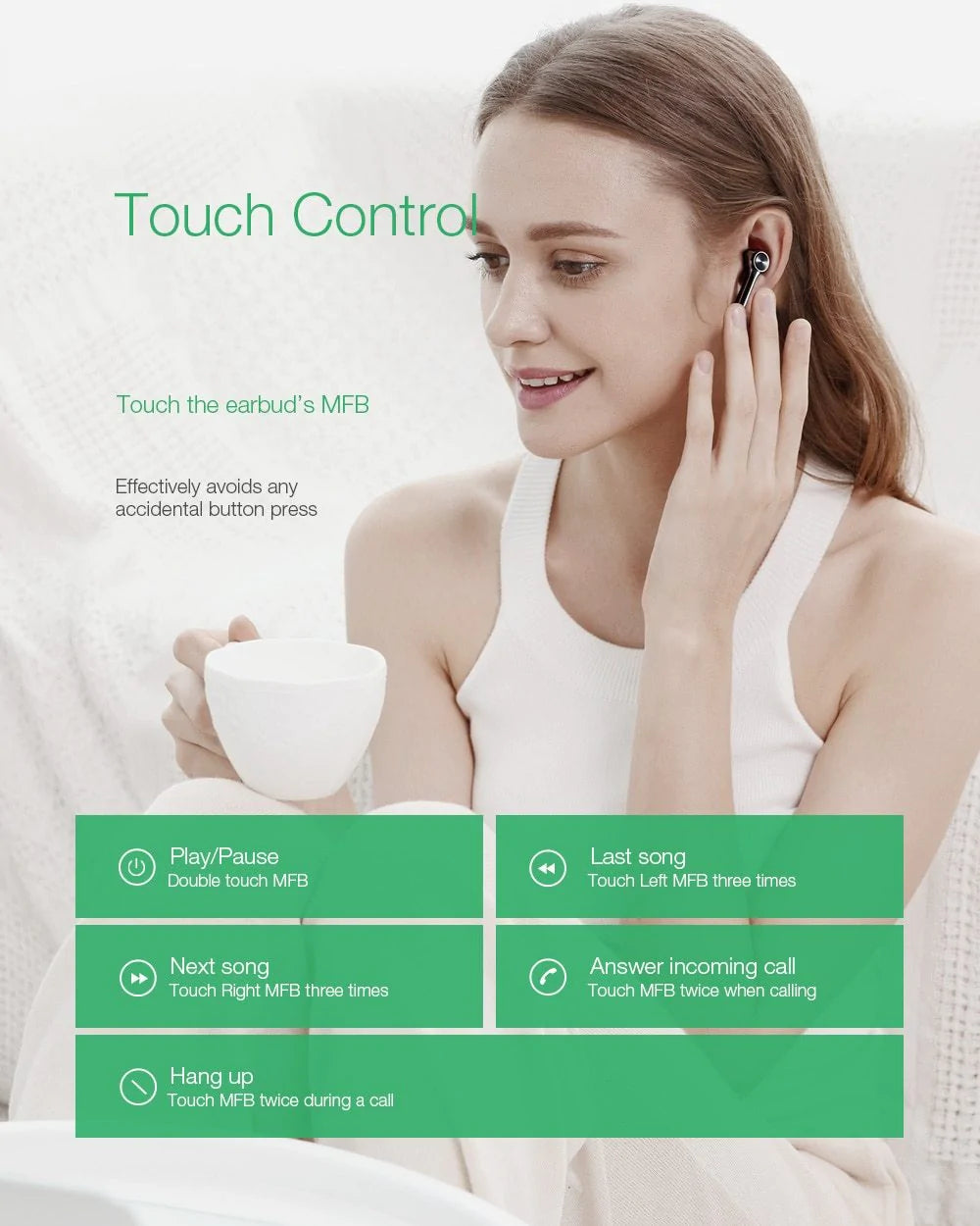 BlitzWolf BW-FYE6 Bluetooth V5.0 In-Ear Earphones | Digital Display Touch Control | Graphene Portable Charger Carry Case for Smartphones - Buy Confidently with Smart Sales Australia