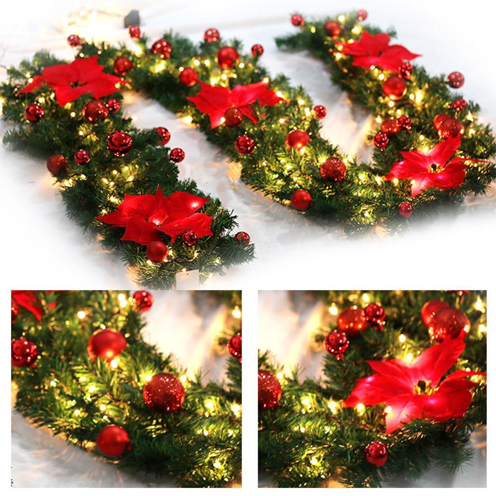 Christmas Wreath Home Ornament with LED Lights - Buy Confidently with Smart Sales Australia