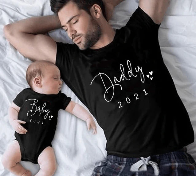 Dad Matching T shirt and Baby Romper