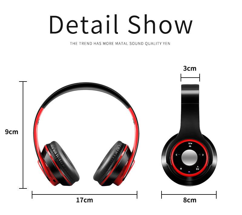 Tourya H8 Wireless BT Headphones Over Ear Head set |Support SD Card with Mic for PC, Phones Mp3 |Additional Feature-Change Music Style - Buy Confidently with Smart Sales Australia
