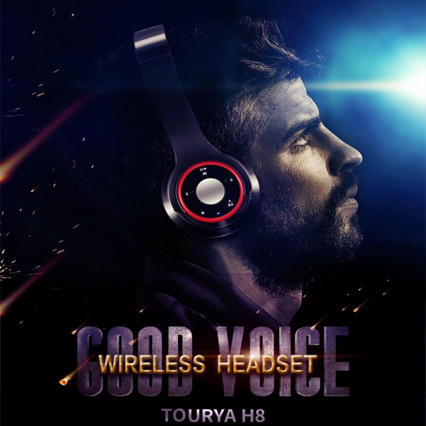 Tourya H8 Wireless BT Headphones Over Ear Head set |Support SD Card with Mic for PC, Phones Mp3 |Additional Feature-Change Music Style - Buy Confidently with Smart Sales Australia