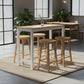 Bar Table and Stools Set (4 Chairs) | Pub Dining Desk Kitchen Cafe