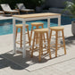 Bar Table and Stools Set (4 Chairs) | Pub Dining Desk Kitchen Cafe