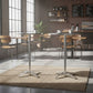 Set of 2 Outdoor Bar Table | Aluminium Round 70-110CM Adjustable