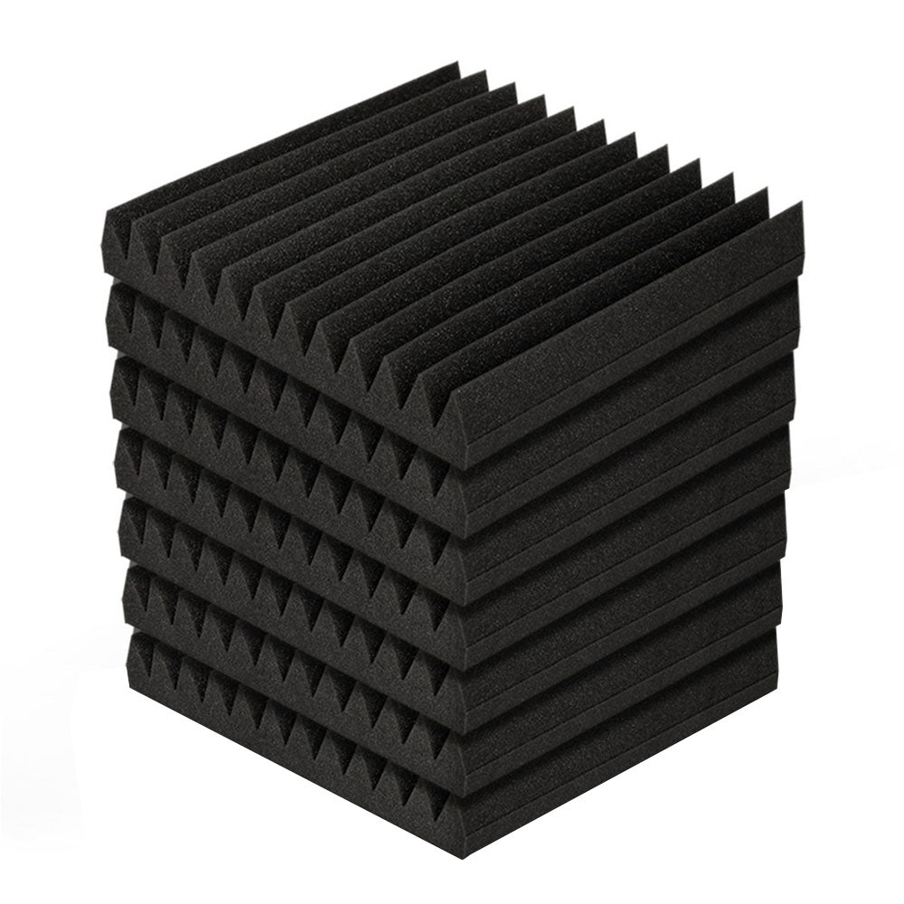 Acoustic Foam Panels 40 Pack | Studio Sound Absorption Wedge 30x30x5cm