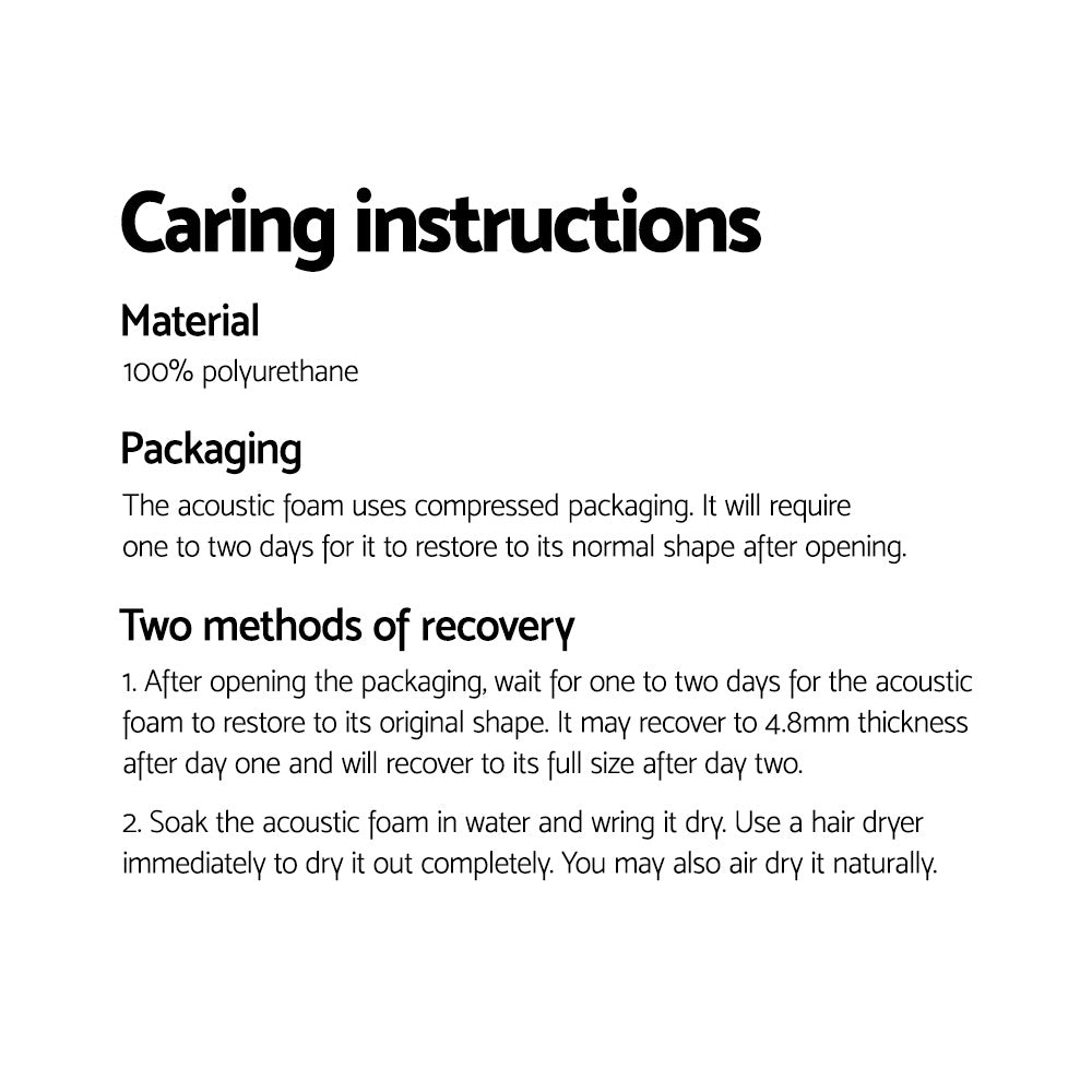 Acoustic Foam Panels 40 Pack | Studio Sound Absorption Wedge 30x30x5cm