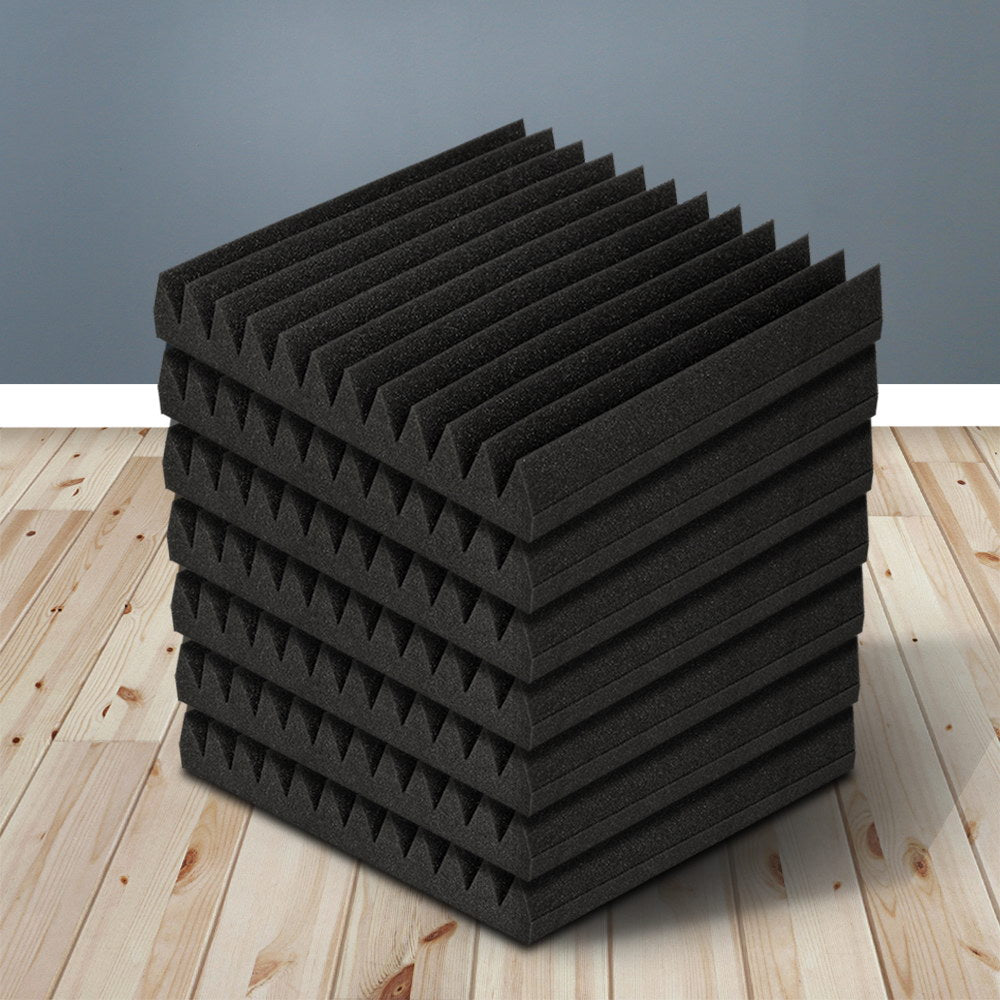 Acoustic Foam Panels 40 Pack | Studio Sound Absorption Wedge 30x30x5cm