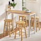 Bar Table and Stools Set (4 Chairs) | Pub Dining Desk Kitchen Cafe