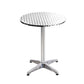 Set of 2 Outdoor Bar Table | Aluminium Round 70-110CM Adjustable