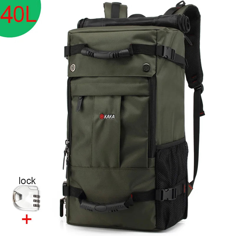 50L Waterproof Travel Backpack | 17.3" Laptop Multifunction Hiking Bag
