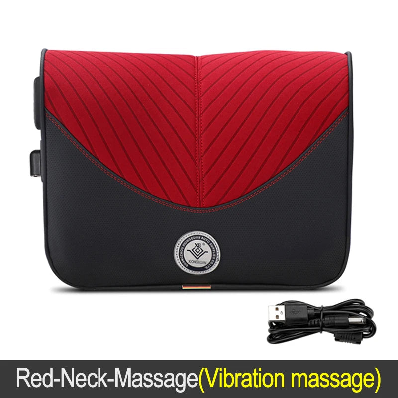 Electric Car Massage Neck Pillow - Memory Foam Back Support