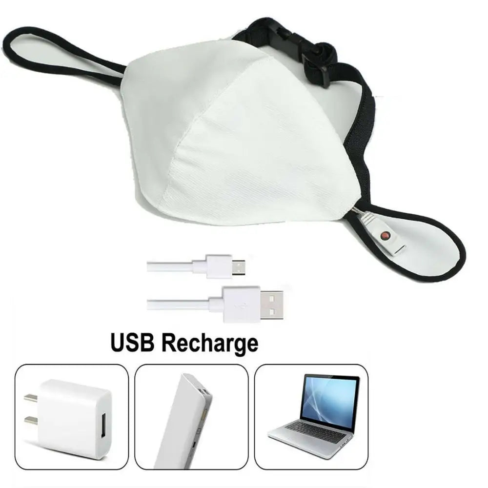7 Colour LED Mask - Luminous Fibre Optic Light Up USB Charge