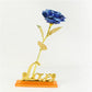 24K Gold Foil Eternal Galaxy Rose - Colorful Flower with "Love" Base