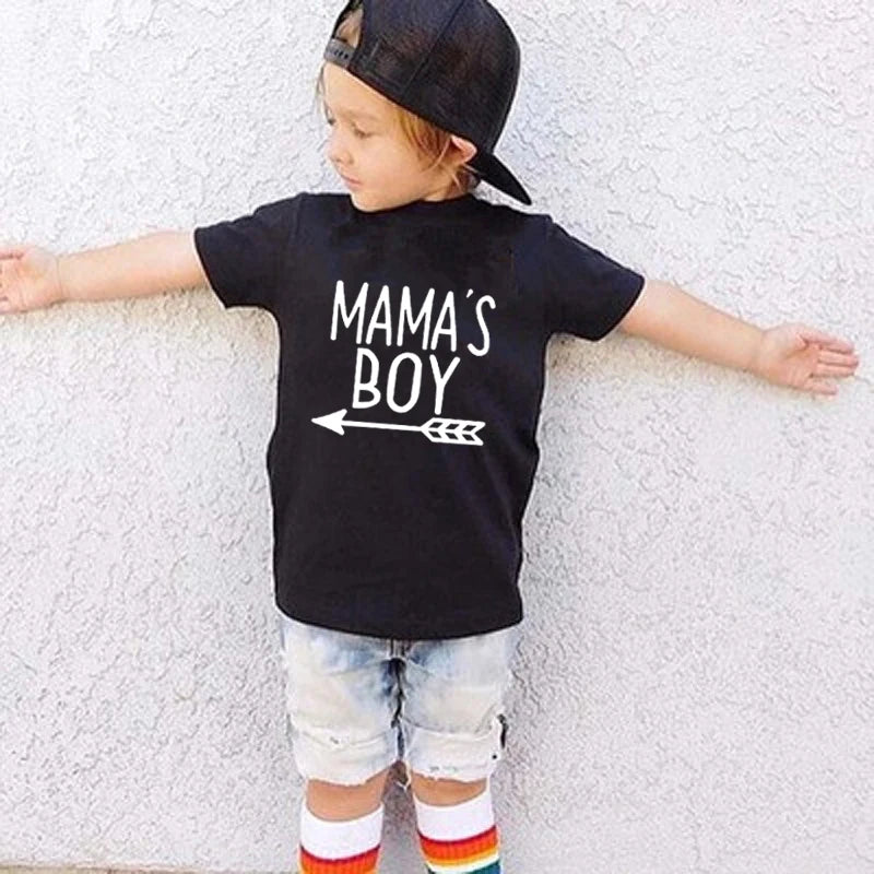 Mama & Mama's Boy Matching Shirts | Mother Son Cotton T-Shirt & Romper