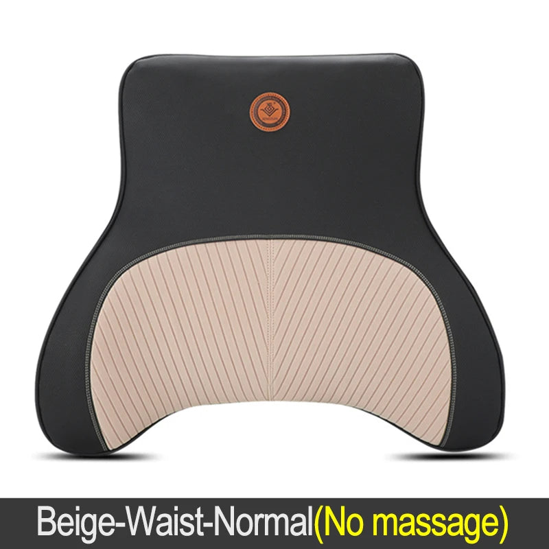 Electric Car Massage Neck Pillow - Memory Foam Back Support