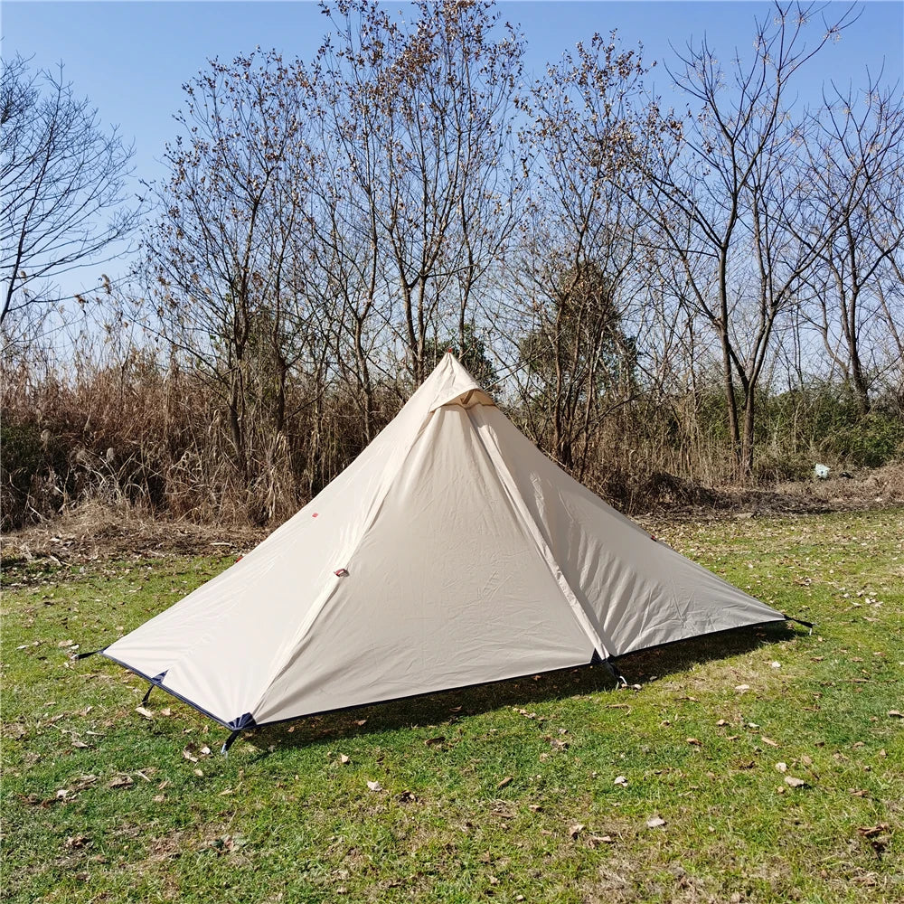 Ultralight Single Person Pyramid Tent - 4-Season Waterproof Shelter
