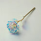 24K Gold Foil Eternal Galaxy Rose - Colorful Flower with "Love" Base