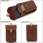 Men's Genuine Leather Belt Pouch | Vintage Waist Bag & Phone Holster
