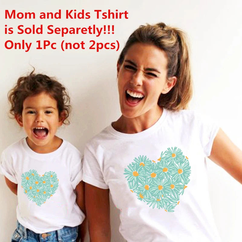 Family Matching T-Shirts | Mommy and Me Floral Heart Flower Outfits