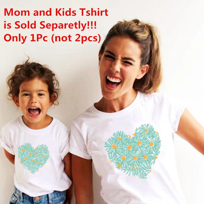 Family Matching T-Shirts | Mommy and Me Floral Heart Flower Outfits