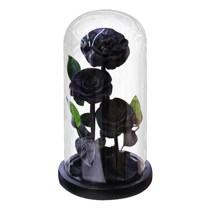 Preserved Rose in Glass Dome - Eternal LED Wedding Gift Rose