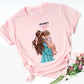 Super Mom Graphic T-Shirt | Pink Harajuku Mother's Love Summer Tee