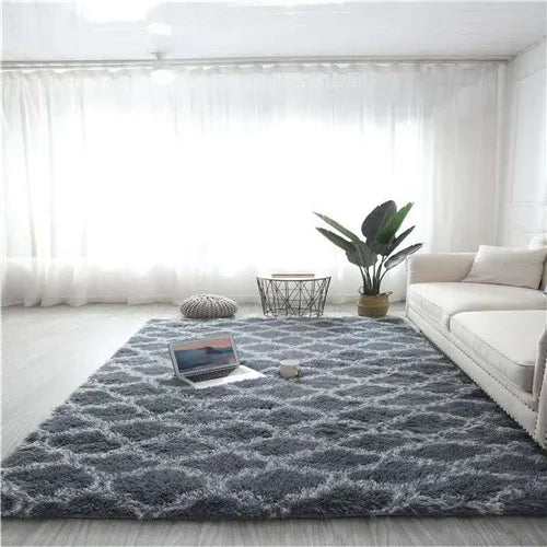 Non-slip Tie-dye Star Area Rug - Plush Living Room & Kids Mat