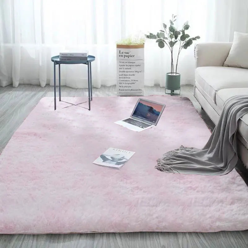 Soft Fluffy Tie-Dye Rug - Modern Plush Shaggy Area Carpet