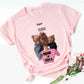 Super Mom Graphic T-Shirt | Pink Harajuku Mother's Love Summer Tee