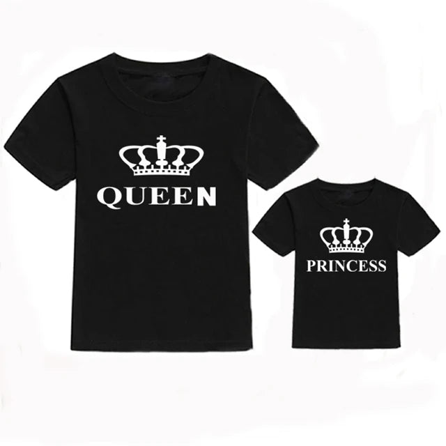 Mommy and Me Family Matching T-Shirts - Queen & Princess Designs