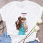 Super Mom Graphic T-Shirt | Pink Harajuku Mother's Love Summer Tee
